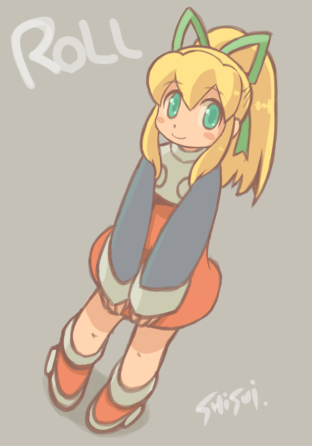 ロールちゃん(ロックマン) 「もう1枚、お絵描きリハビリ、ロールちゃん～。 」|しすいのイラスト