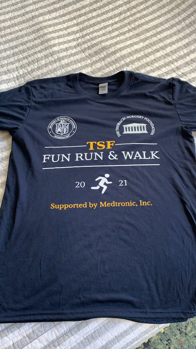 Excited for the 2021 Thoracic Surgery Foundation Virtual 5K #STS2021 #TSF5K