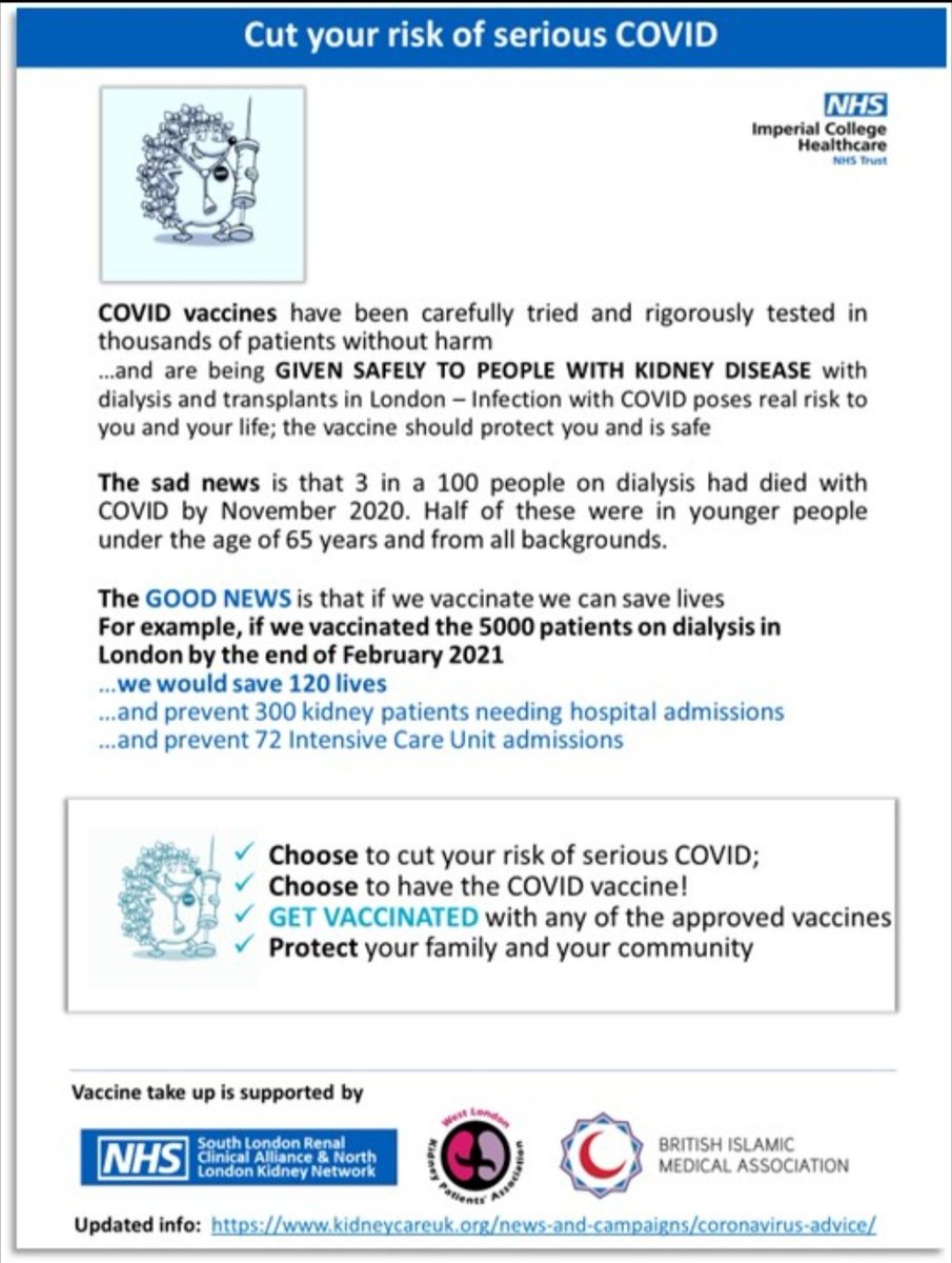 Neill Duncan (@neillduncan3) on Twitter photo Cut your risk of serious COVID. Please get vaccinated if you are a person with renal disease. This will save lives. <a href="/kidneydoc101/">Prof Liz B 🇬🇧🇮🇱🇺🇦🇵🇸</a> <a href="/frank_dor/">Frank Dor</a> <a href="/kidneycareuk/">Kidney Care UK @kidneycareuk.bsky.social</a> <a href="/BritishIMA/">British Islamic Medical Association</a> <a href="/ImperialNHS/">Imperial NHS 💙</a> Cut your risk of serious COVID. Please get vaccinated if you are a person with renal disease. This will save lives. <a href="/kidneydoc101/">Prof Liz B 🇬🇧🇮🇱🇺🇦🇵🇸</a> <a href="/frank_dor/">Frank Dor</a> <a href="/kidneycareuk/">Kidney Care UK @kidneycareuk.bsky.social</a> <a href="/BritishIMA/">British Islamic Medical Association</a> <a href="/ImperialNHS/">Imperial NHS 💙</a>