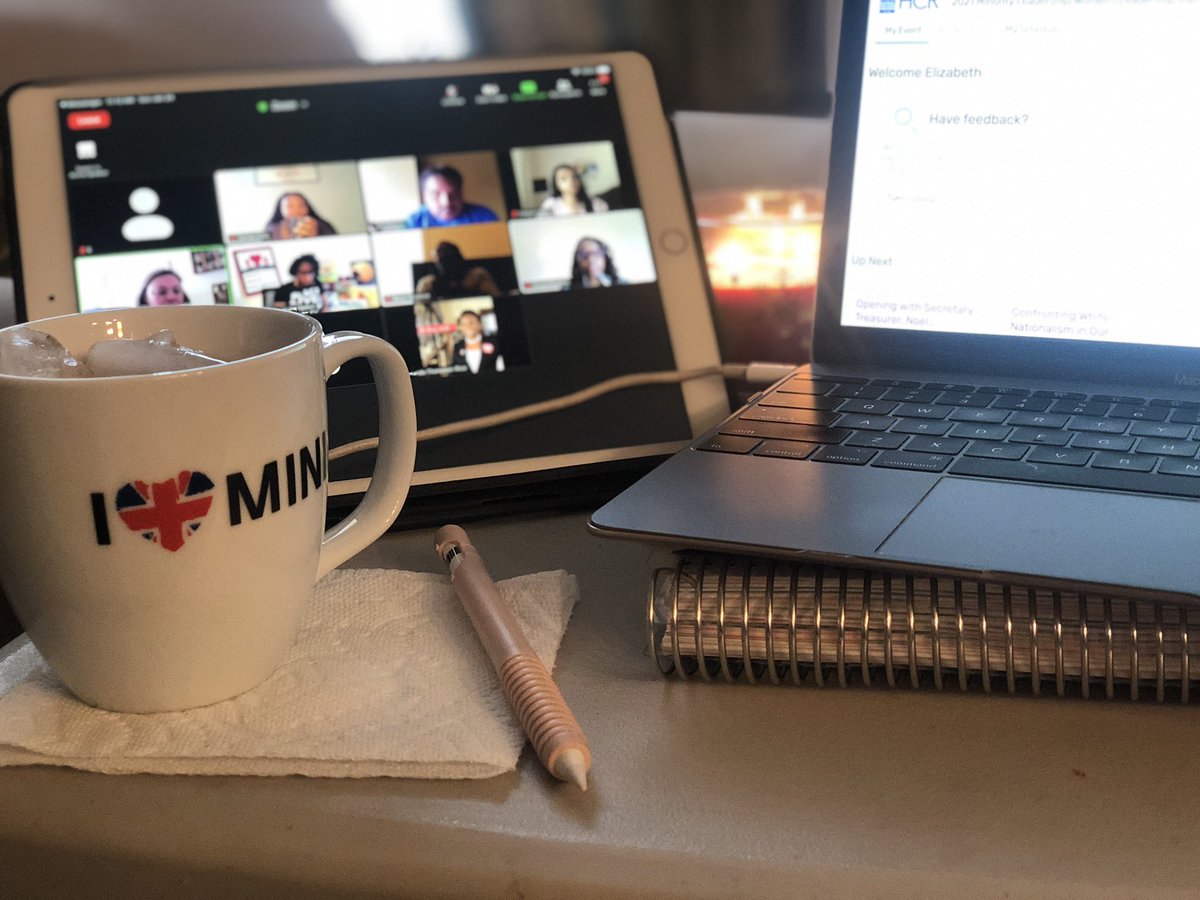 IB_Hack_Attack's tweet photo. Set up for the last day! I’m so glad @NEAToday made the conference virtual so we were all about to go and love that my @ncae family still found ways to connect, chat, and collaborate throughout it. #TeamNCAE #edjustice https://t.co/oMUbkInf5E
