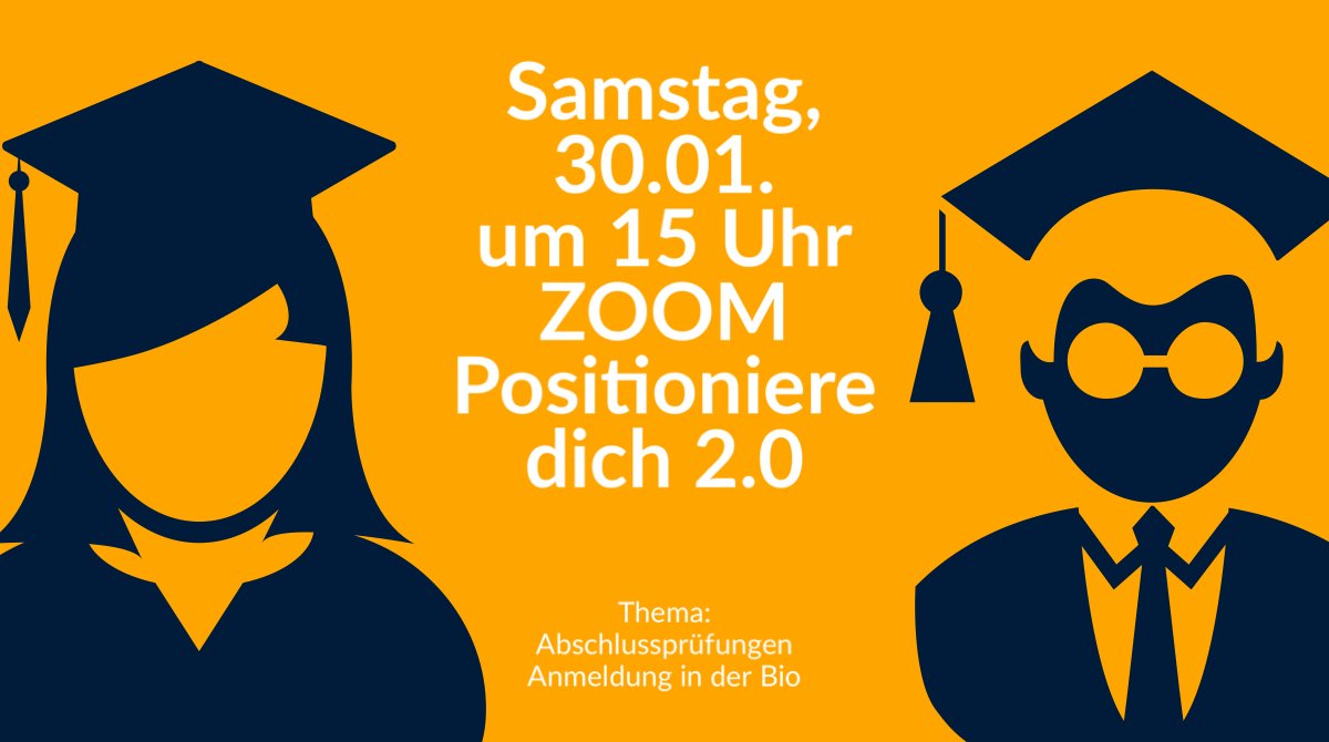 Positioniere dich mit dem LSR 2.0! 🦦
Wir machen weiter mit der #Diskussion um #Abschlussprüfungen. Samstag um 15 Uhr wollen wir mit möglichst vielen Schüler*innen unseren Standpunkt suchen. #twlz #CoronavirusDE #Abitur
Anmeldung: forms.gle/EpfQue3UDKZQAv…