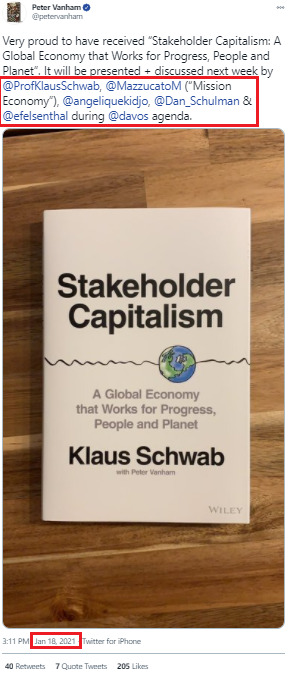 Annual WEF commences tomorrow w/  #DavosAgenda. Key theme: rebuilding  #trust - in order to obtain new social  #contract - required for global  #greatreset that will secure/serve ruling class & corporate power expansion. Accounts to follow, followed by Klaus Schwab account: