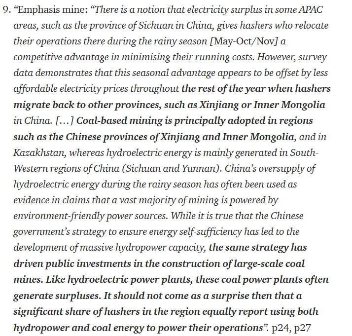 Many ppl still believe mining is 'mostly powered by renewables / surplus hydro-power in Sichuan". This is simply not true. Misleading propaganda from crypto-lobby. It's tobacco all over again. imgs:Sep2020, Apr2020 https://cbeci.org/mining_map&nbsp;pp24-27 https://www.jbs.cam.ac.uk/faculty-research/centres/alternative-finance/publications/3rd-global-cryptoasset-benchmarking-study