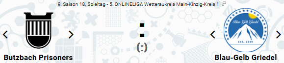Start der Rückrunde - Derby! 

Eric Kreisel (C): "Gegen die Prisoners ist es nicht einfach, auch wenn sie auf Platz 17. stehen. Sie müssen um jeden Punkt kämpfen. In der Hinrunde gab es im Spiel auch nur ein Remis. Wir geben alles, um mit einem 3er in die Rückrunde zu starten."