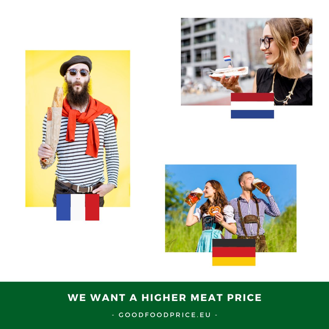 tappcoalition's tweet photo. MOST FRENCH, GERMANS AND DUTCHIES WANT HIGHER MEAT PRICES - TAXES

🇫🇷 MACRON  🇧🇪 MERKEL  🇳🇱 RUTTE LISTEN TO US:

TAX MEAT – 0% VAT TAX VEGETABLES/FRUITS ➡️ for a healthy and sustainable future

For more information about the survey visit: https://t.co/JZeqCW5c2D https://t.co/0clCzwhnRs
