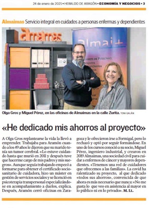 El origen de <a href="/almaimas/">Almaimas | OlgaGros | MiguelP.Artigas</a> no deja indiferente a nadie y plasma como nacen los cuidados con "Mucho más que alma"