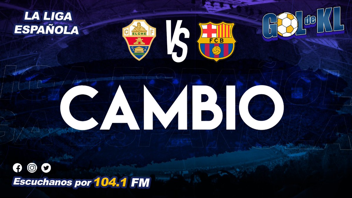 radioyskl's tweet photo. ⏱75'
Sale: Dembélé
Ingresa: Trincâo
#BarcelonaFC
#Elcha 0 - 1 #BarcelonaFC
#GOOLdeKL #LaLiga
📻 #1041FM https://t.co/xsfLCgR4J6