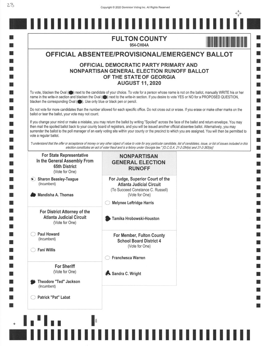 10/ Imagine how different Dec. and Jan. events would have been if:-GA had used hand marked ballots and conducted a meaningful manual count audit or recount.-Posted ballot images for all to count themselves. Like below.-Let parties monitor mail ballot signature verification.