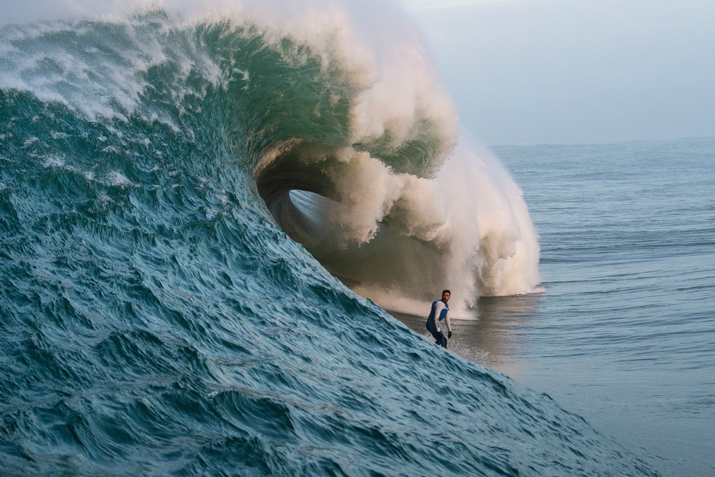 Francisco Porcella, Maverick's, 2019. Photograph by Derek Dunfee.
