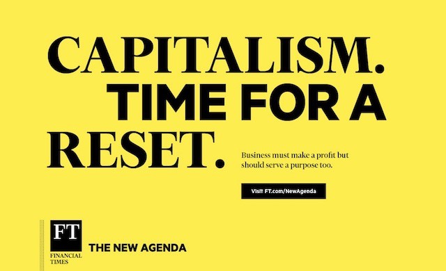 The "new social contract" will be sold via the global rebranding of capitalism.  #StakeholderCapitalism is the branded concept of a capitalism w/  #Purpose. "CEOs [] are rightfully concerned about the increasing fragility [] & the threat to capitalism..."  #BRT  #Imperative21