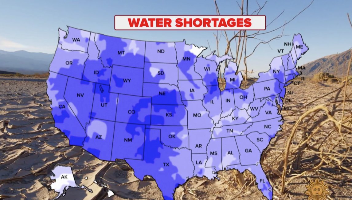 "...droughts are also becoming worse in our western states, so you also want plenty of fresh water..."