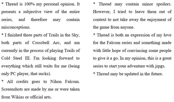 Few things first: #kiseki  #trailsinthesky  #trailsofcoldsteel  #TrailsOfColdSteelIV  #falcom