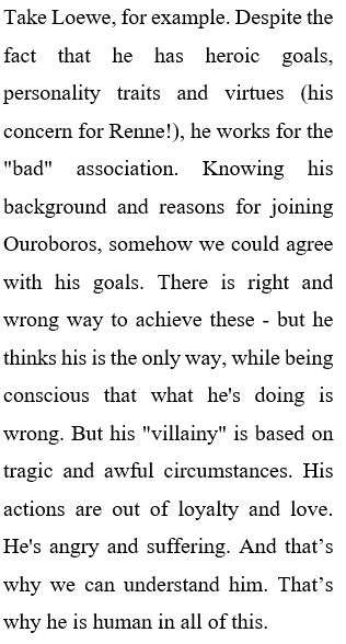 »»————-　Ingeniously written antagonists　————-««