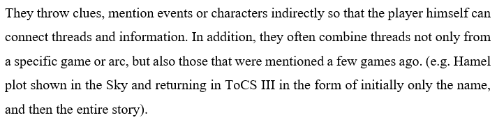 »»————-　Games don't reveal everything right away　————-««