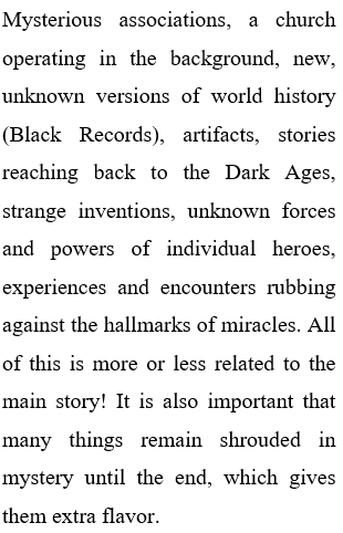 »　A huge amount of secrets related more or less indirectly with events　«