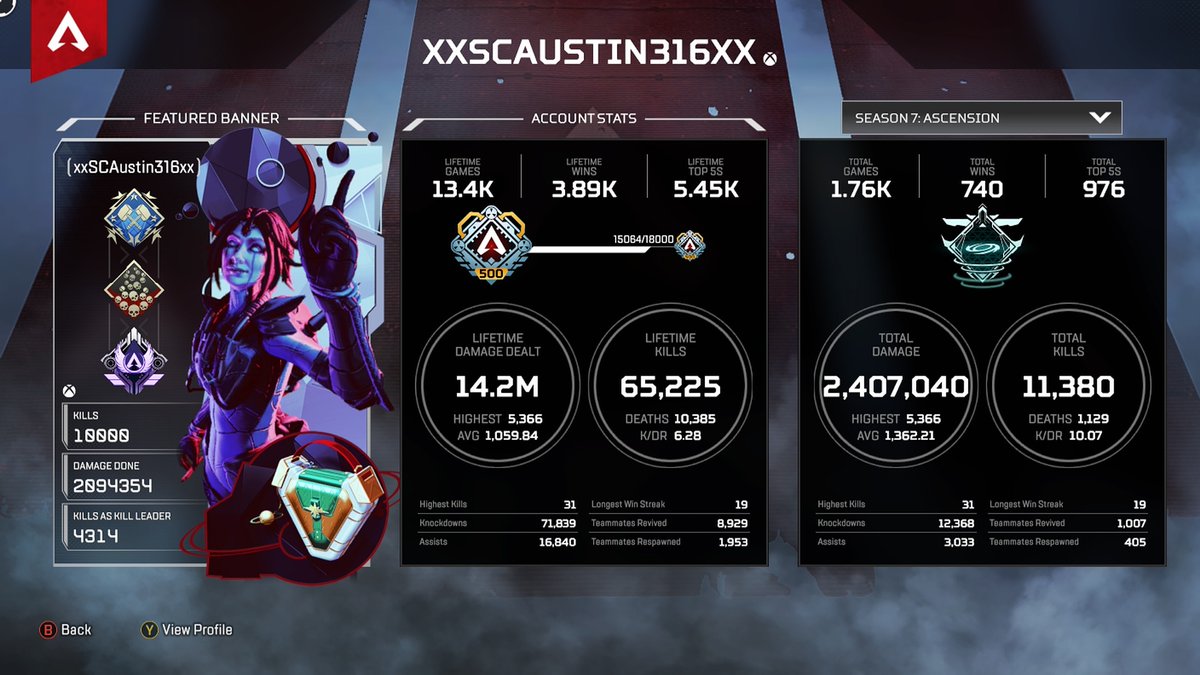 Broke 10k on horizon today with 4300 kill leader kills 🔥
#ApexLegends