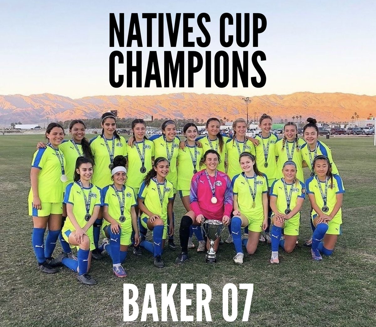 🏆 CHAMPIONS 🏆
Maisterra 04: Showtime Tournament CHAMPS
Vaught 07: Natives Cup CHAMPS
Baker 07: Natives Cup CHAMPS

Congratulations SoCal Blues!! Keep it up!💙