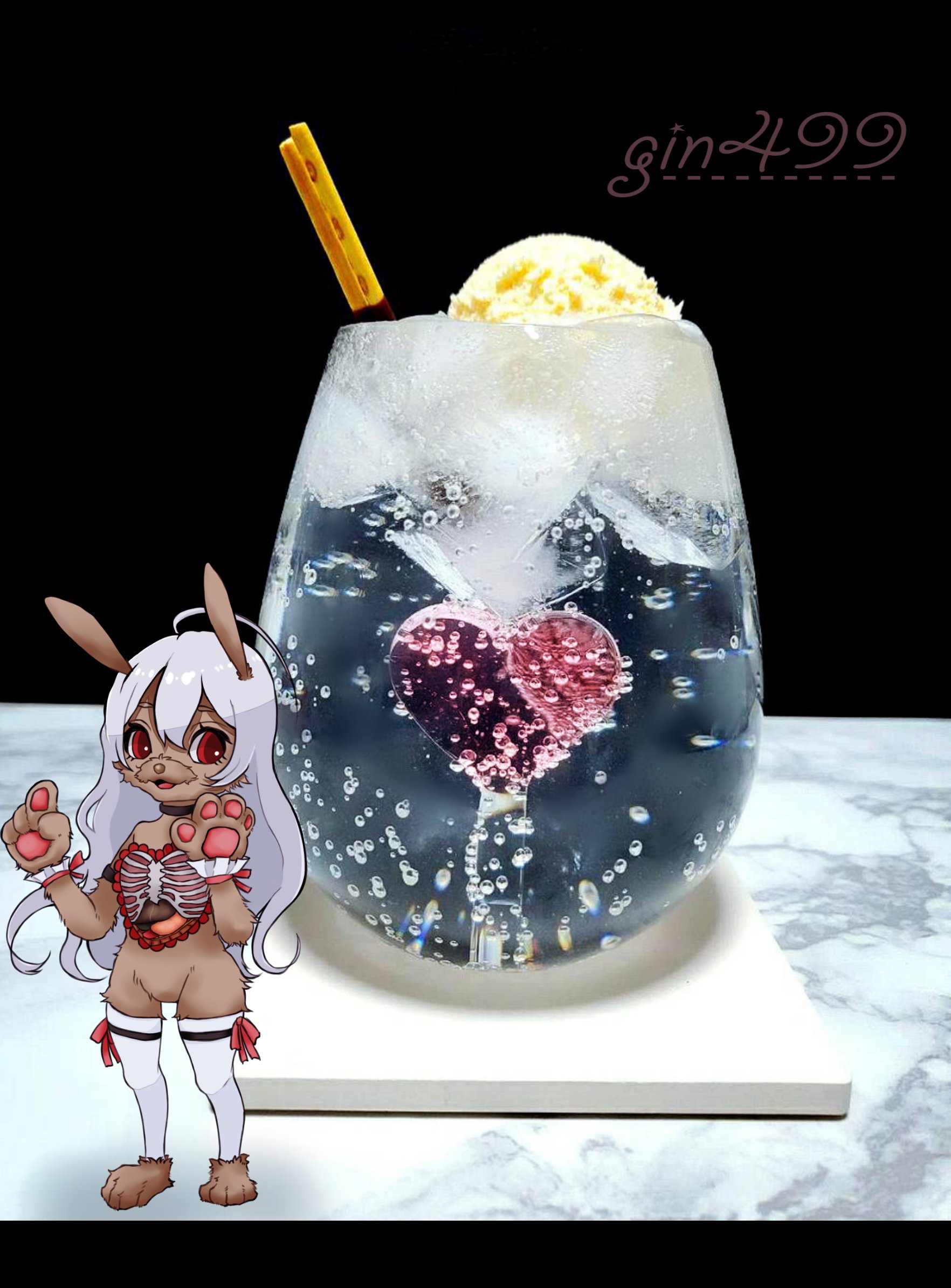 ゆず ギンちゃんのイメージカクテルを作ってみました ディタ 40ml サイダーup バニラアイス ポッキー2本 ギン499イラスト 50人イラフト T Co Rgmujpg3ws Twitter