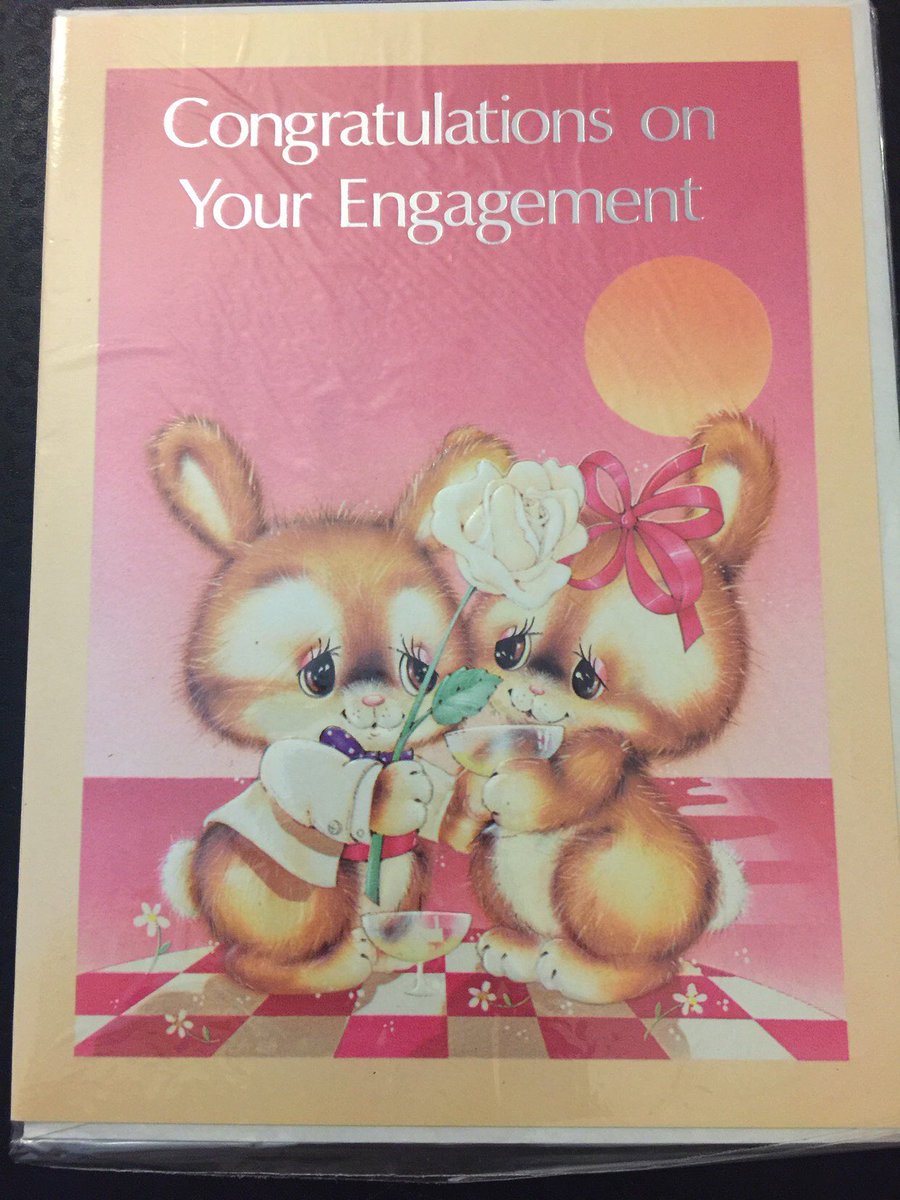 WatsonsVintage's tweet photo. NEW LISTING- JUST £3.50!EACH in my #etsyshop: RARE Vintage/Retro - Circa 1970s 'Congratulations on Your Engagement’ Card - Unused - Cute Rabbit Couple & Floral Design #PevrilCard https://t.co/tzblif2Vgq #VintageCard #RetroLoversCard #EngagementCard #CuteRabbitDesign #SweetVerse https://t.co/XgLo6qR69e