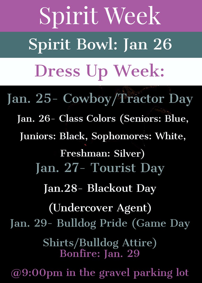 Tommie is the start of our spirit week. Make sure to come dressed up and ready to have fun!