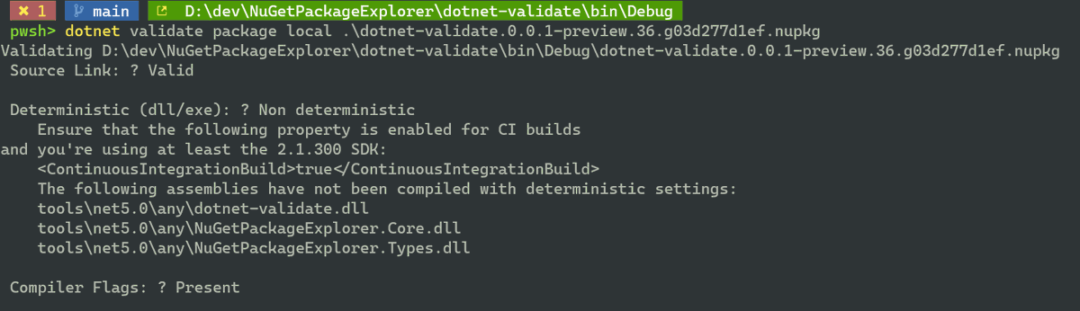 It's here, the first preview of CLI package validation for NuGet:

dotnet tool install -g dotnet-validate --version 0.0.1-preview.42

Then you can validate local and remote packages.

github.com/NuGetPackageEx…

#dotnet #nuget