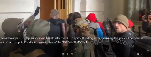 twfisher1's tweet photo. @rbc4l Before he came in the window with #spazzo #ipullout #elfnazi and others, #BlackUnderArmor was wearing a green knit cap.  In video he looks one of the most dangerous invaders: no selfies or self-congrats on being there, just intent on finding lawmakers. https://t.co/eV04I7m9PQ