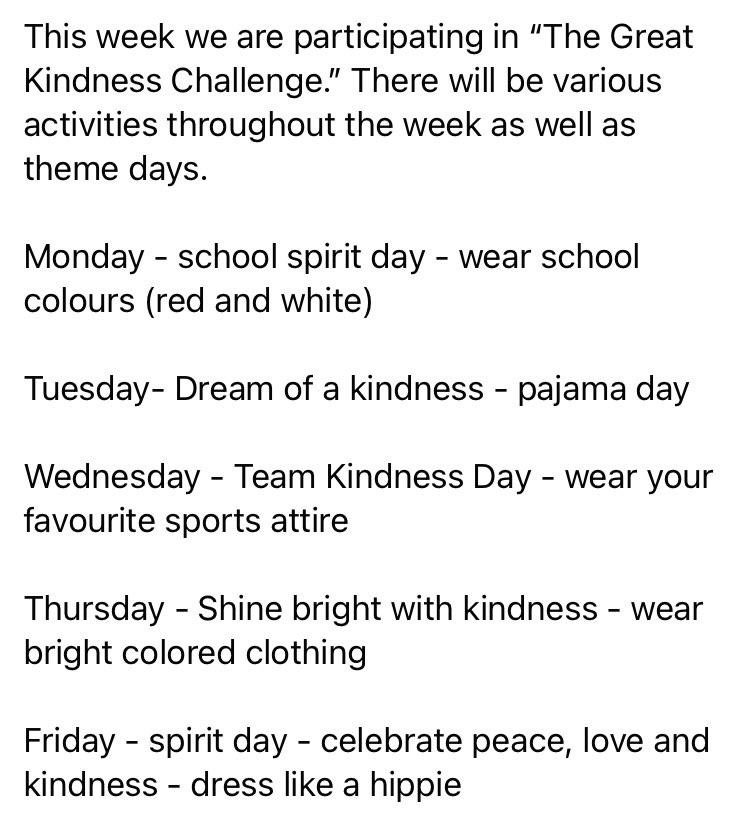 “The Great Kindness Challenge.”