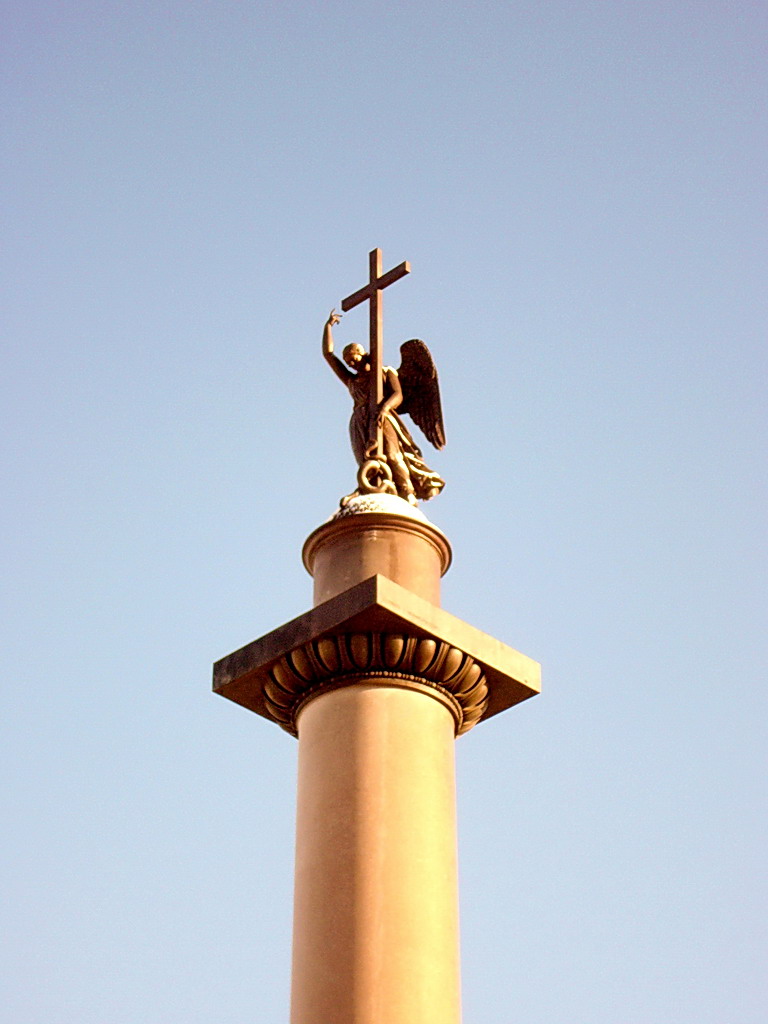  https://en.wikipedia.org/wiki/Alexander_Column"The column is a single piece of red granite, 25.45 m (83 ft 6 in) long and about 3.5 m (11 ft 5 in) in diameter""It is set so neatly that no attachment to the base is needed and it is fixed in position by its own weight alone."