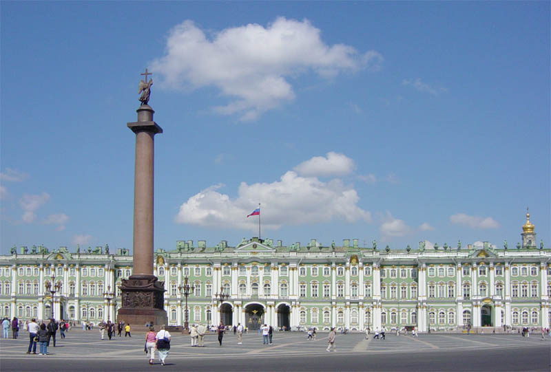  https://en.wikipedia.org/wiki/Alexander_Column"The column is a single piece of red granite, 25.45 m (83 ft 6 in) long and about 3.5 m (11 ft 5 in) in diameter""It is set so neatly that no attachment to the base is needed and it is fixed in position by its own weight alone."
