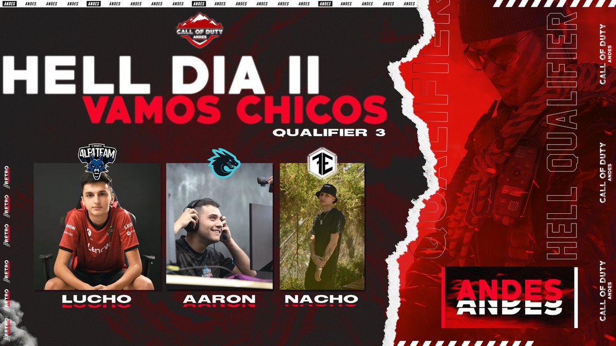 #HellDiaII - Qualifier 3.

Hoy tenemos a nuestros Streamers en las instancias finales del tercer Qualifier de <a href="/h3lltournaments/">H3LL Tournaments</a>.

<a href="/AaronSukry/">Aaron🇨🇱</a> y @IgnacioRealize se estarán enfrentando por la Semifinal del LB.

Mientras tanto <a href="/TheLucho201/">Lucho ✞</a> jugará la Final del WB vs <a href="/Bencheados/">Bencheados</a>.