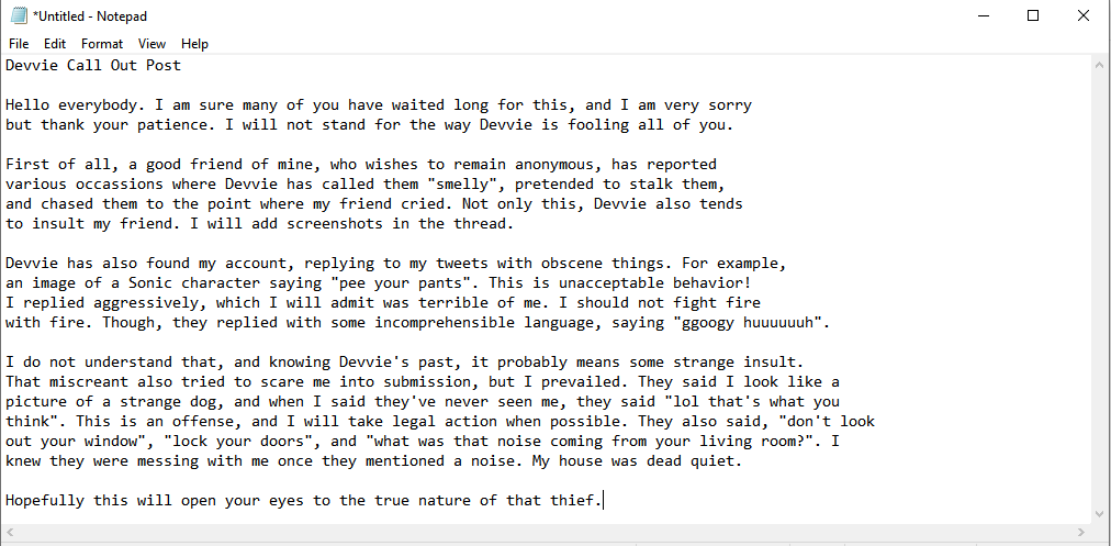 DevvieHater's tweet photo. Call out thread https://t.co/vVyqaL2czH