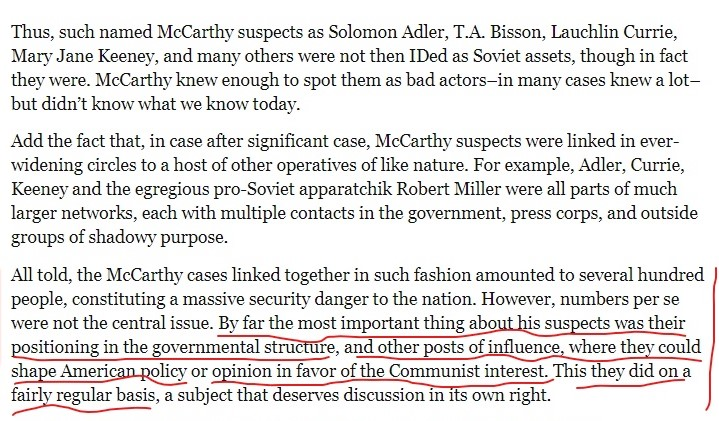 3/ Not surprisingly, the revelation of Orwell’s list engendered bogus charges  https://www.newspapers.com/image/513644476&nbsp; of the canard of “McCarthyism”, for the same uninformed, ahistorical, Communist-abetting “reasons” behind that canard  https://humanevents.com/2014/01/29/mccarthyism-by-the-numbers/