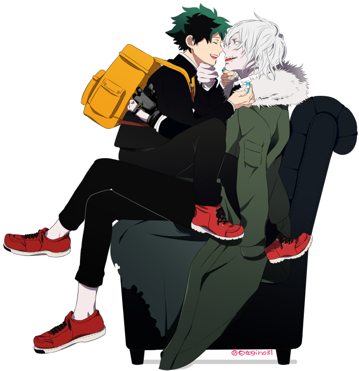 midoriya izuku multiple boys male focus sitting 2boys red footwear backpack open mouth  illustration images