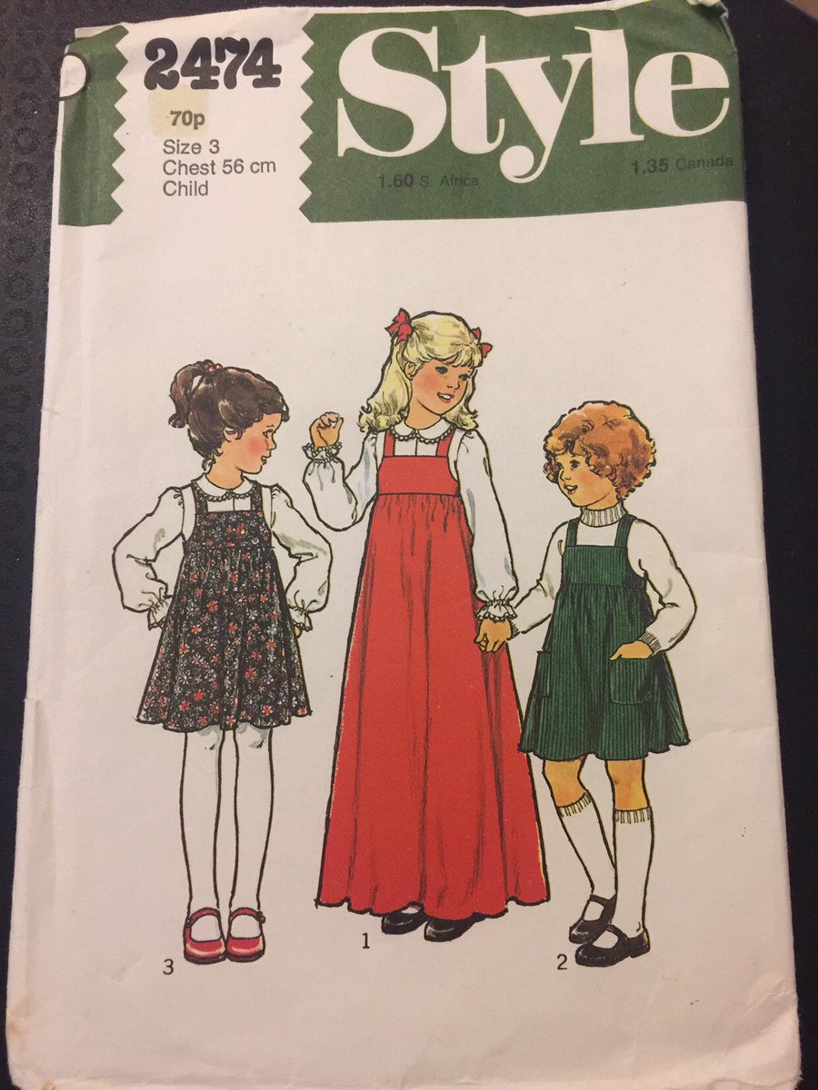 WatsonsVintage's tweet photo. NEW LISTING in my #etsyshop: Very RARE Vintage Uncut 1978 Style Sewing Pattern No 2474 Child’s Pinafore in Two Lengths and Blouse In Size 3 Chest 56cm - Supply https://t.co/buyDtZurMF
#VintageSewingPattern #UncutPattern #ChildsPinafore #ChildsBlouse #From1978 #RarePattern #Age3 https://t.co/zKdW9DBo6q