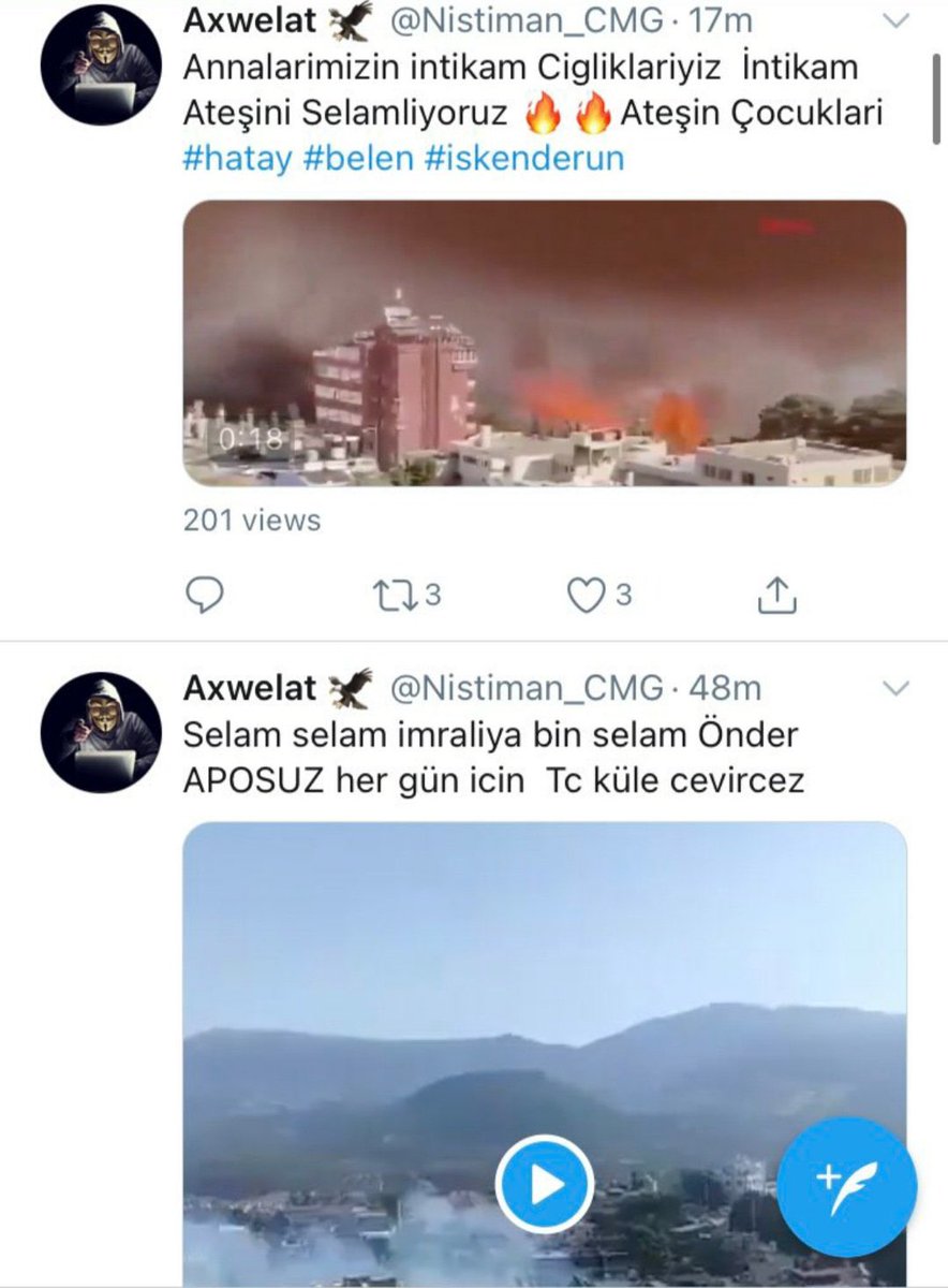 Ülkemizin ciğerlerini,ormanları içindeki binlerce canlı türü ile cayır cayır yakan vatansız alçakların doğa,hayvan sevgisine kim inanır?
<a href="/suleymansoylu/">Süleyman Soylu</a> 
<a href="/bekirpakdemirli/">Dr. Bekir Pakdemirli</a> 
#yabandabizimvatandabizim