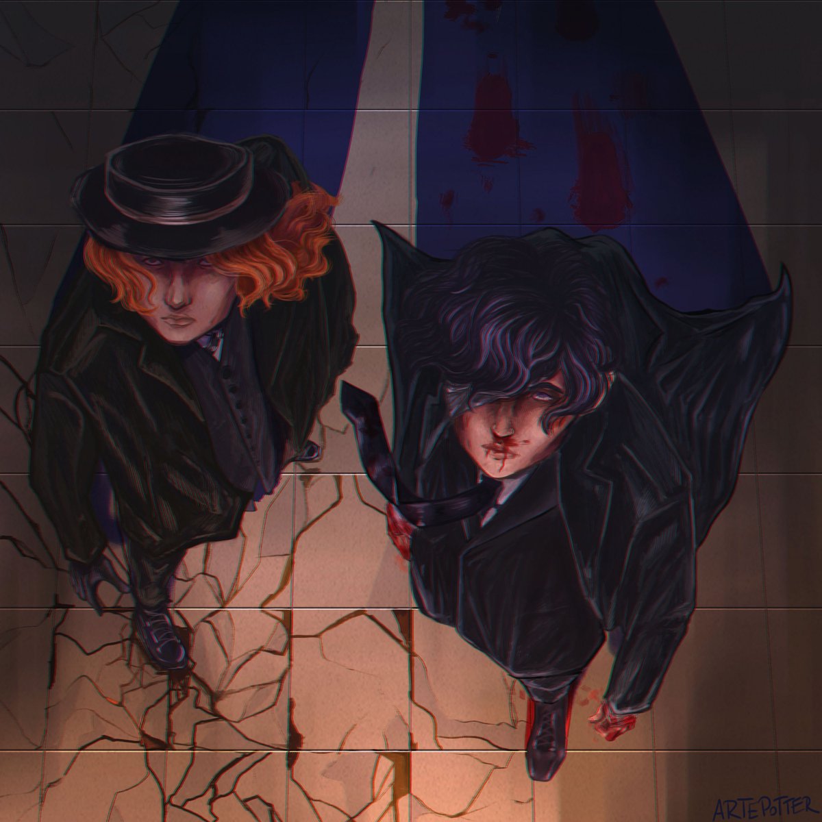 noctarcanum's tweet photo. bungou stray dogs commission for my classmate !! i have very mixed feelings about it but she was happy 🥺 https://t.co/Pe6WEvIyiw