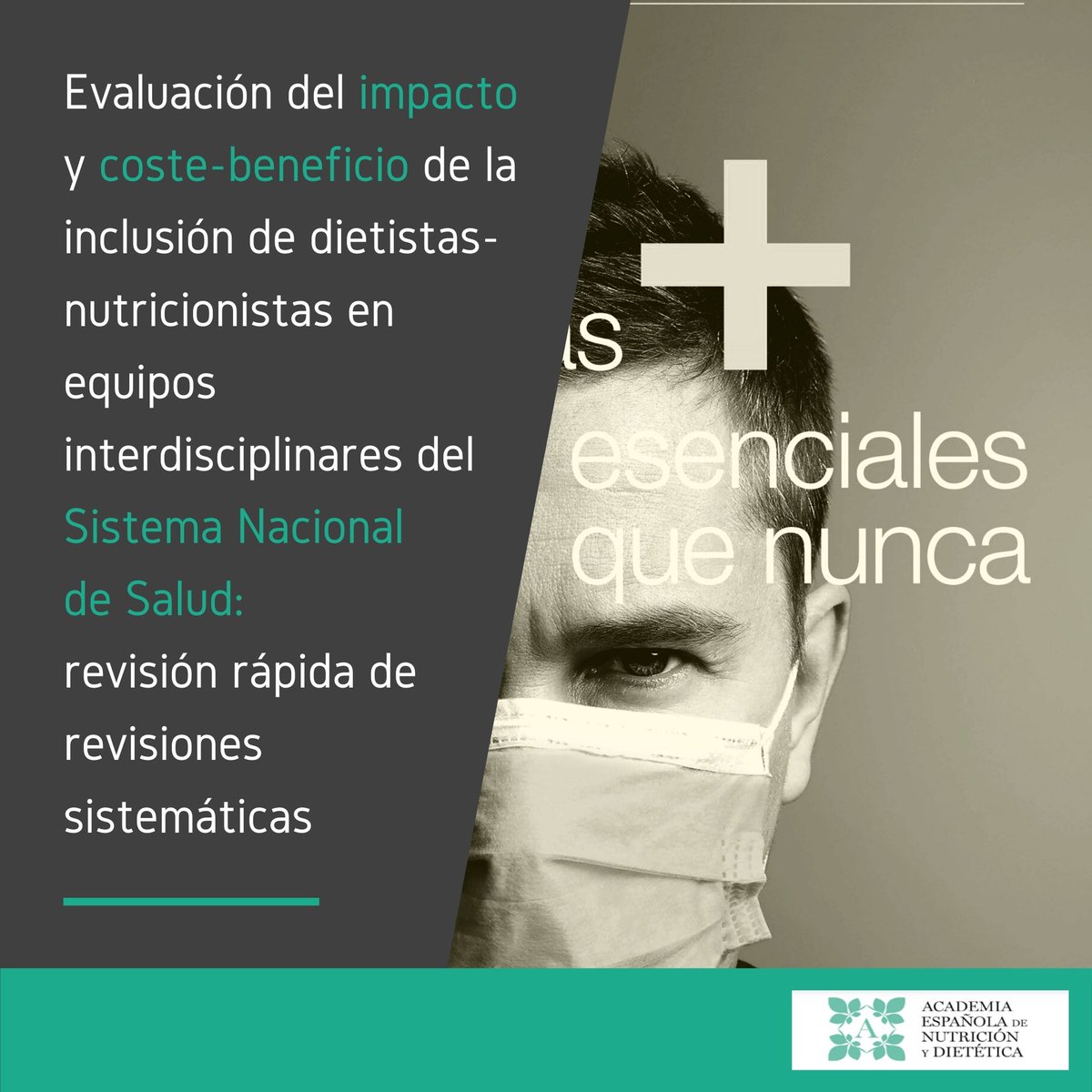 Somos el ÚNICO PAÍS que NO incorpora la figura del #DietistaNutricionista en el sistema sanitario. Hemos elaborado un documento que evalúa el impacto y coste-beneficio de su inclusión en el SNS. Descárgalo: diamundialdietistanutricionista.org/wp-content/upl…
#MasEsencialesQueNunca #Academizate #esencial