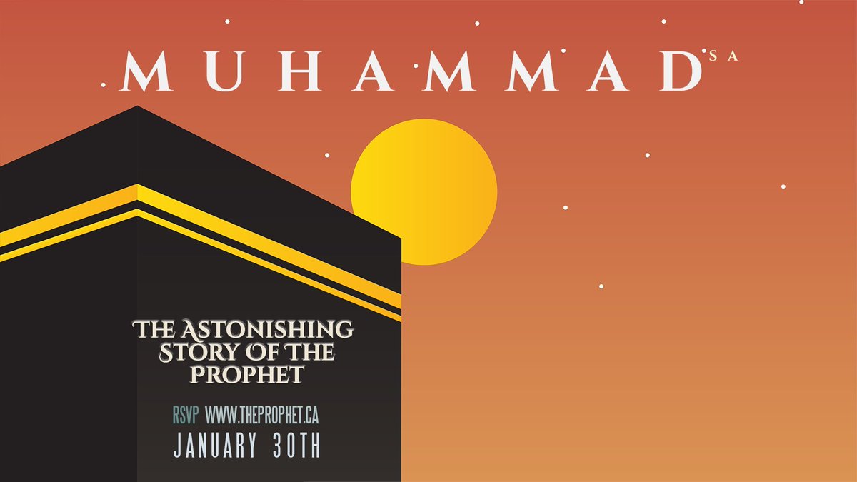 Muslim Youth Outreach ๐จ๐ฆ (@outreachamya) on Twitter photo โ๐ง๐ต๐ฒ ๐๐๐๐ผ๐ป๐ถ๐๐ต๐ถ๐ป๐ด ๐ฆ๐๐ผ๐ฟ๐ ๐ผ๐ณ ๐๐ต๐ฒ ๐ฃ๐ฟ๐ผ๐ฝ๐ต๐ฒ๐โ
Join us for the launch of a unique production on the life of #ProphetMuhammad (sa), streamed globally on ๐๐ฎ๐ป ๐ฏ๐ฌ, ๐ฎ๐ฌ๐ฎ๐ญ.
Register at theprophet.ca
#AstonishingStoryJan30 โ๐ง๐ต๐ฒ ๐๐๐๐ผ๐ป๐ถ๐๐ต๐ถ๐ป๐ด ๐ฆ๐๐ผ๐ฟ๐ ๐ผ๐ณ ๐๐ต๐ฒ ๐ฃ๐ฟ๐ผ๐ฝ๐ต๐ฒ๐โ
Join us for the launch of a unique production on the life of #ProphetMuhammad (sa), streamed globally on ๐๐ฎ๐ป ๐ฏ๐ฌ, ๐ฎ๐ฌ๐ฎ๐ญ.
Register at theprophet.ca
#AstonishingStoryJan30