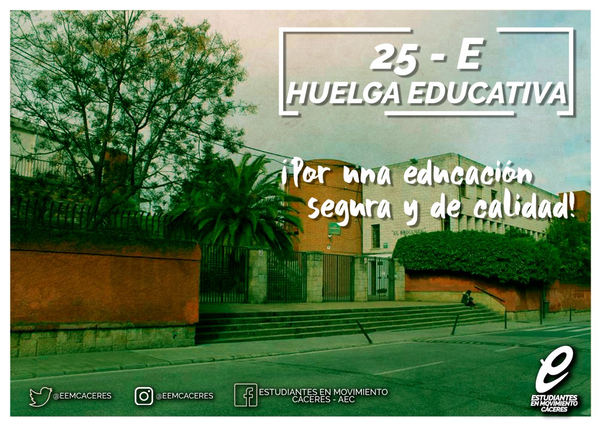Asoc25demarzo's tweet photo. 🔥 Desde la Asociación #25deMarzo mostramos nuestro total apoyo a la #HuelgaEstudiantEX por una vuelta a la presencialidad de las clases segura.

💪 Mucha fuerza a @eemcaceres y @EstudiantesBdjz. https://t.co/OcS6Qg5DNs