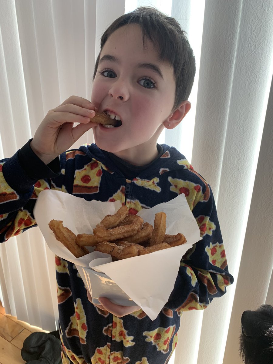 ShanKenward's tweet photo. Bake #6- his brother’s favourite- churros! #supergoodbakingforkids - thanks again @duffgoldman ❤️ https://t.co/EkSmR3xBnu