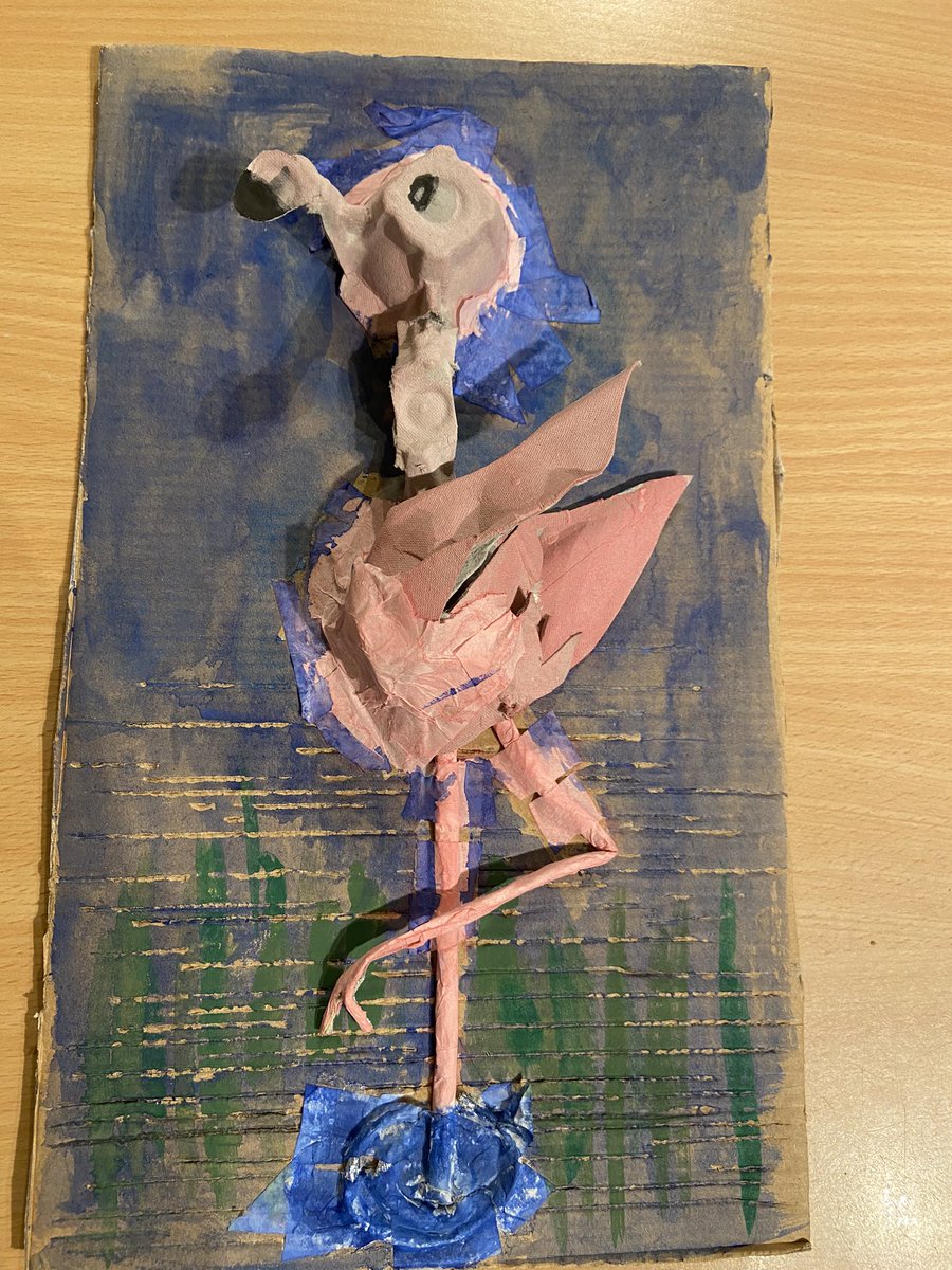 Sweeney19S19S19's tweet photo. Lola’s flamingo at night! Age 10.
@DarrellWakelam @HalfwayJunior #creative #eggboxart https://t.co/xjkQzURXiL