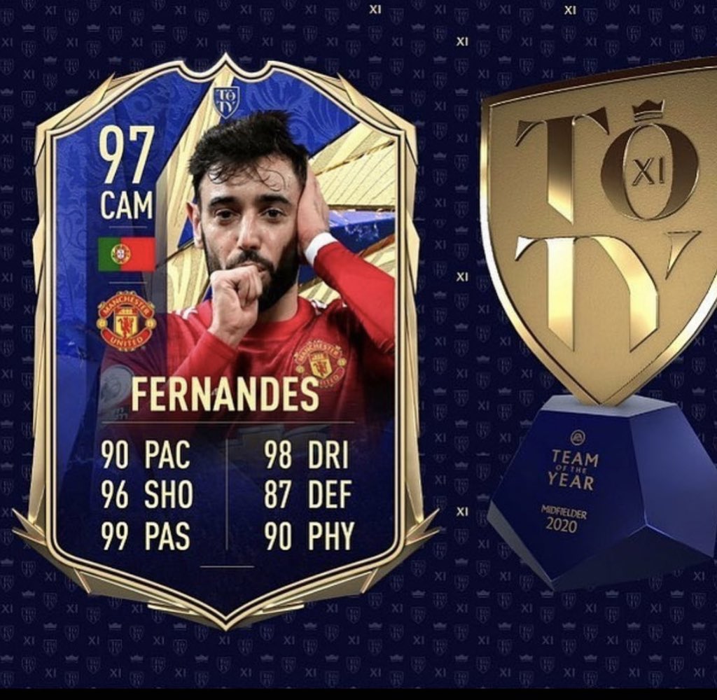 Bruno Fernandes TOTY FIFA 21 - 97 - Rating and Price