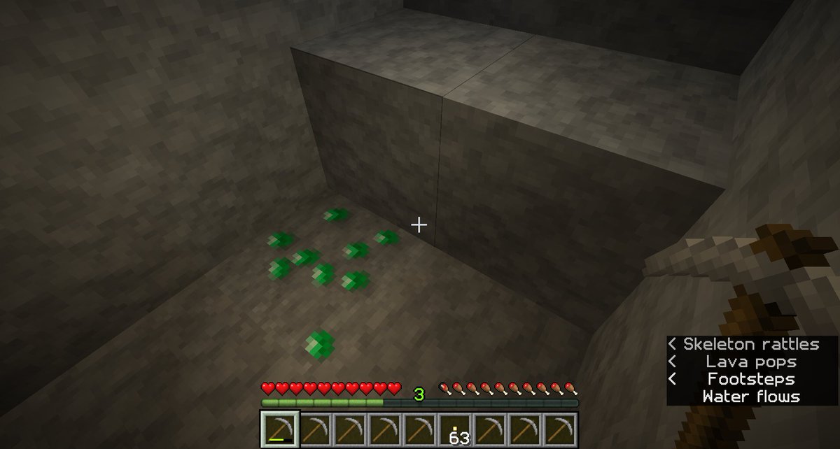 stigs83's tweet image. So these are a nice find!! Shame I didn’t use an iron pick axe ⛏ 👀😳👀😳👀😳👀
#minecraft #minecraftfail