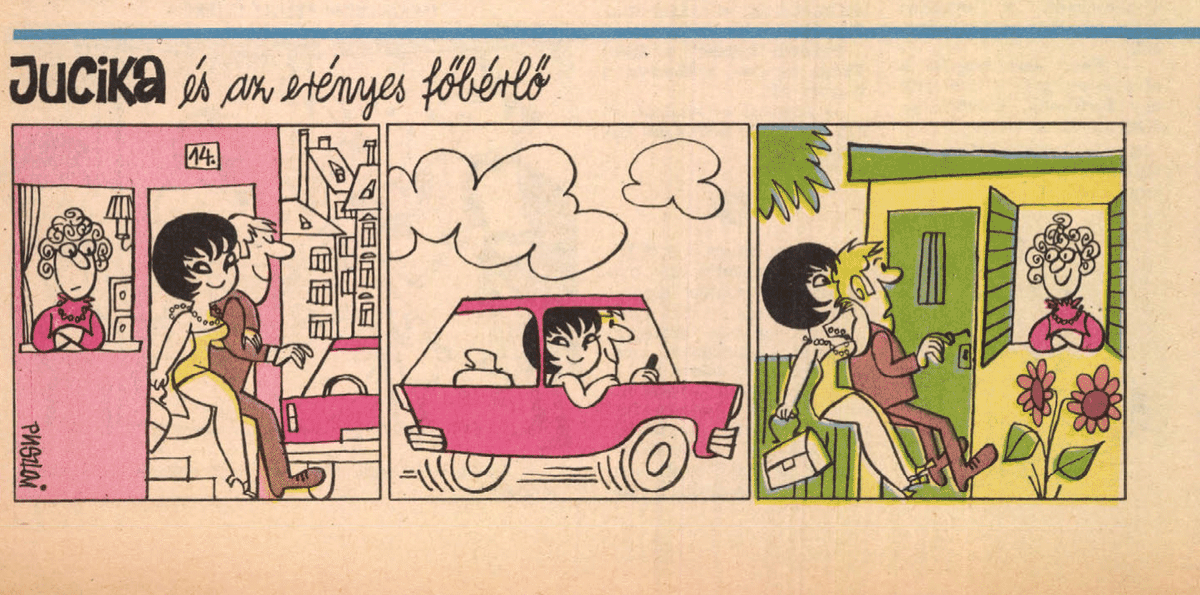 JucikaInOrder's tweet photo. 513. Jucika And The Virtuous Landlady.
Published on Ludas Matyi on the week of Aug. 3-9, 1970 (Dated Aug. 6).
(No Jucika strip for the week of July 27-Aug 2)
Thanks @Cynderspark!
#jucika #jucikainorder #jucikachronological #LudasMatyi #August1970 #Pusztai #PusztaiPál #PálPusztai https://t.co/G6w1dbuBZo
