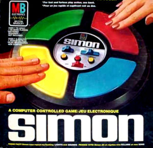This game doesn't directly relate to Parappa, but it did lead to the electronic game Simon in 1978 (Touch Me before that, etc. but Simon was the breakout). Simon was made by Ralpha Baer and Milton Bradley. If you recognize that former name, it's because Ralph is the creator of...