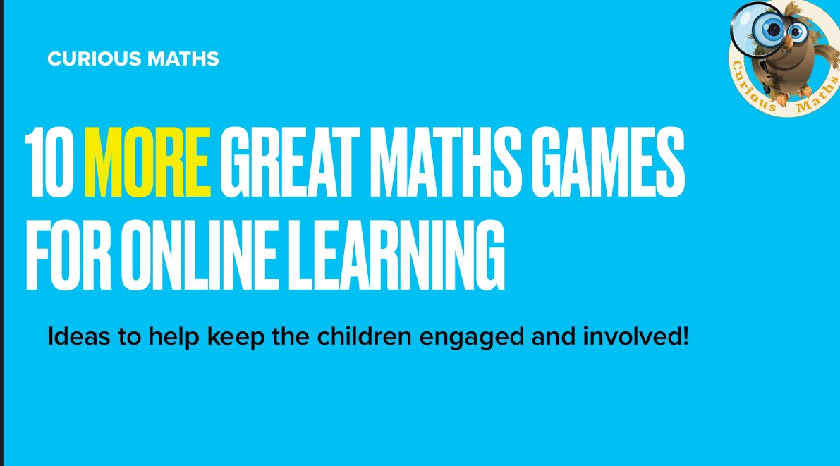 curious_maths's tweet photo. Want some more fun maths games suitable for online learning? Here are 10 more, aimed at primary, great fun and easy to play. Perfect for a brain break or a bit of light relief! I love them, they are keeping me going!  #primaryrocks #primarymaths https://t.co/YHU36KLXFw https://t.co/1YBQiduBli