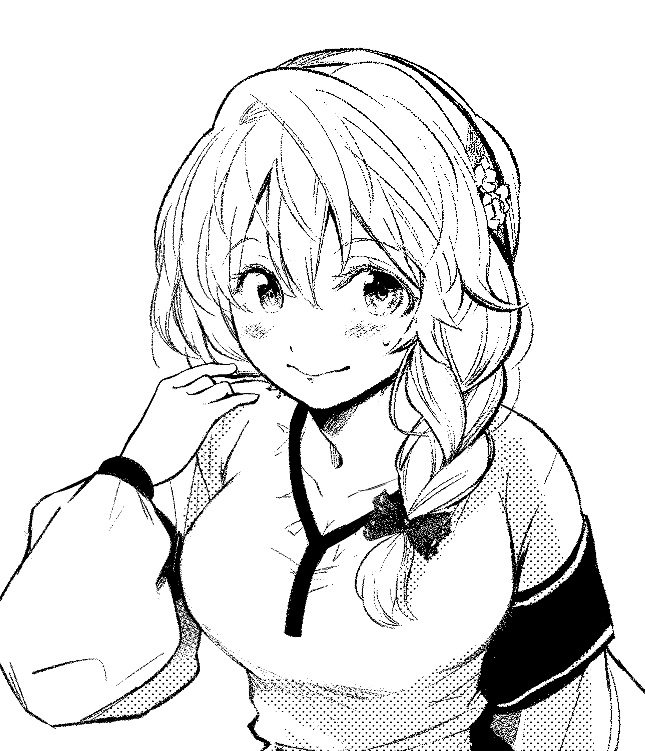 clipstudioのGペンだとどうしても線が固くなるので、もう鉛筆設定で行 