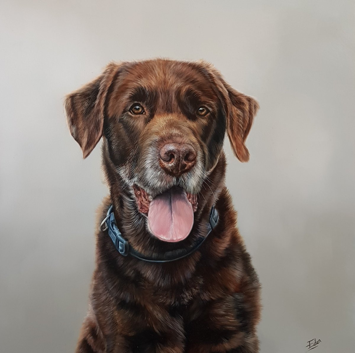 Another pre Christmas commission! 'Mojo' oil on board,  16 x 16'

If you're interested in a commissionn of your own, please message me for further info 😊

#chocolatelabrador #chocolatelab #choclab #labrador #labradorportrait #petportrait