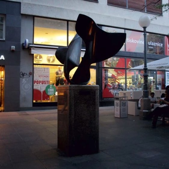 Today, Bakić’s Foliated Form sculpture still sits along Gajeva, but it is often overlooked by passers by who are unaware of its historical importance. It stands as among the few modernist public sculptures in Zagreb.