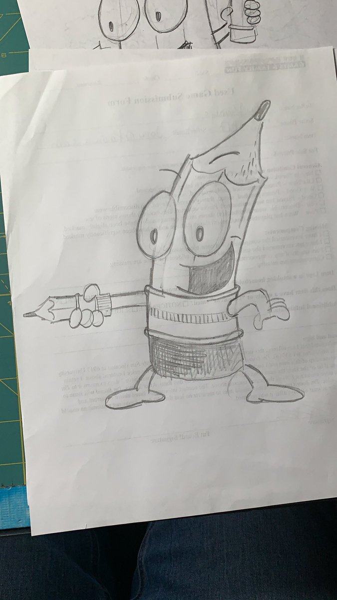 Increasing the ferrule size. Not sure if this does any more or less, as far as the perceived gendering of *baseline* anthropomorphic objects goes...but at least the eraser now seems less like pants...